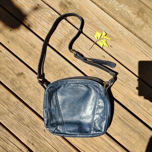 Vtg Guardian Blue Leather Concealed Carry Shoulder Bag Made In USA Robert Smith